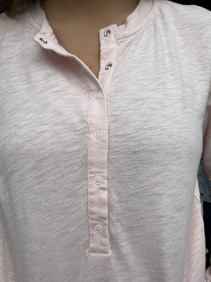 Liya Long Sleeve Slub Tee by Z Supply-Shell Pink