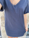 Z Supply V-Neck T-Shirt Dress in Captain Navy