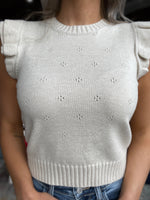 Nora Ruffle Sweater Top