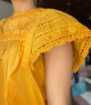 Edith Lace Detail Top in Sunny Yellow by Dear John