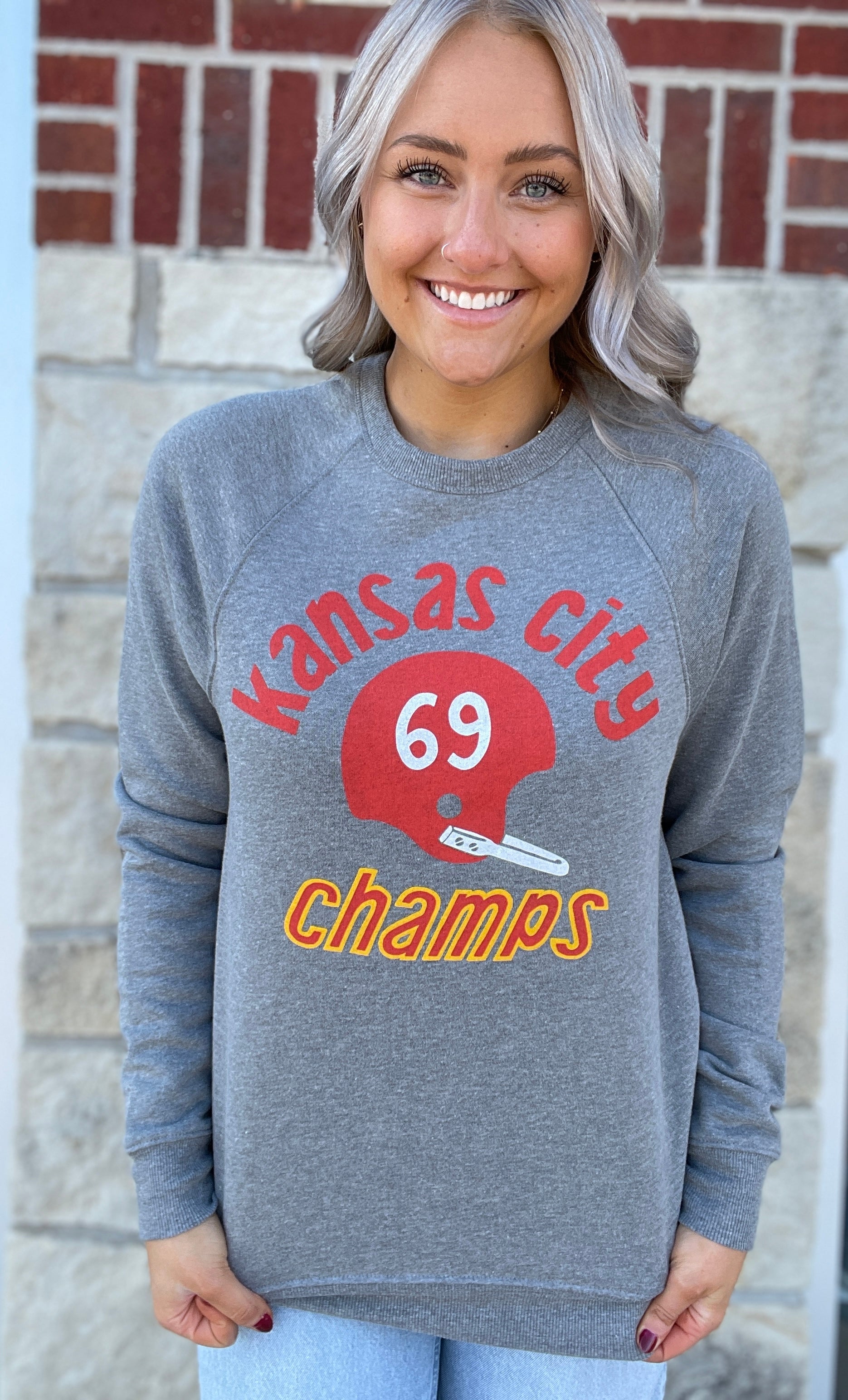 Sporting Kansas City Kicker Vintage Grey Crewneck | Charlie Hustle 03 / M