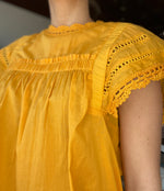 Edith Lace Detail Top in Sunny Yellow by Dear John