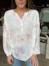 Bayfront Blurred Woven Top-Multi