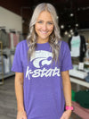 K-State Wildcats Monogram Vintage Tee by Charlie Hustle