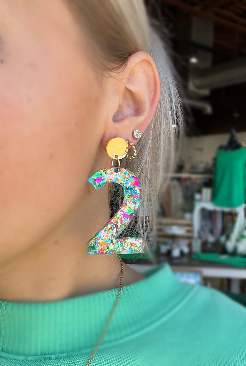21 Birthday Glitter Earrings