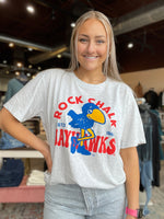 Rock Chalk Jayhawk Estd 1865 Ash Grey T-Shirt by Charlie Hustle