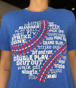 Royal Blue Baseball Lingo Tee