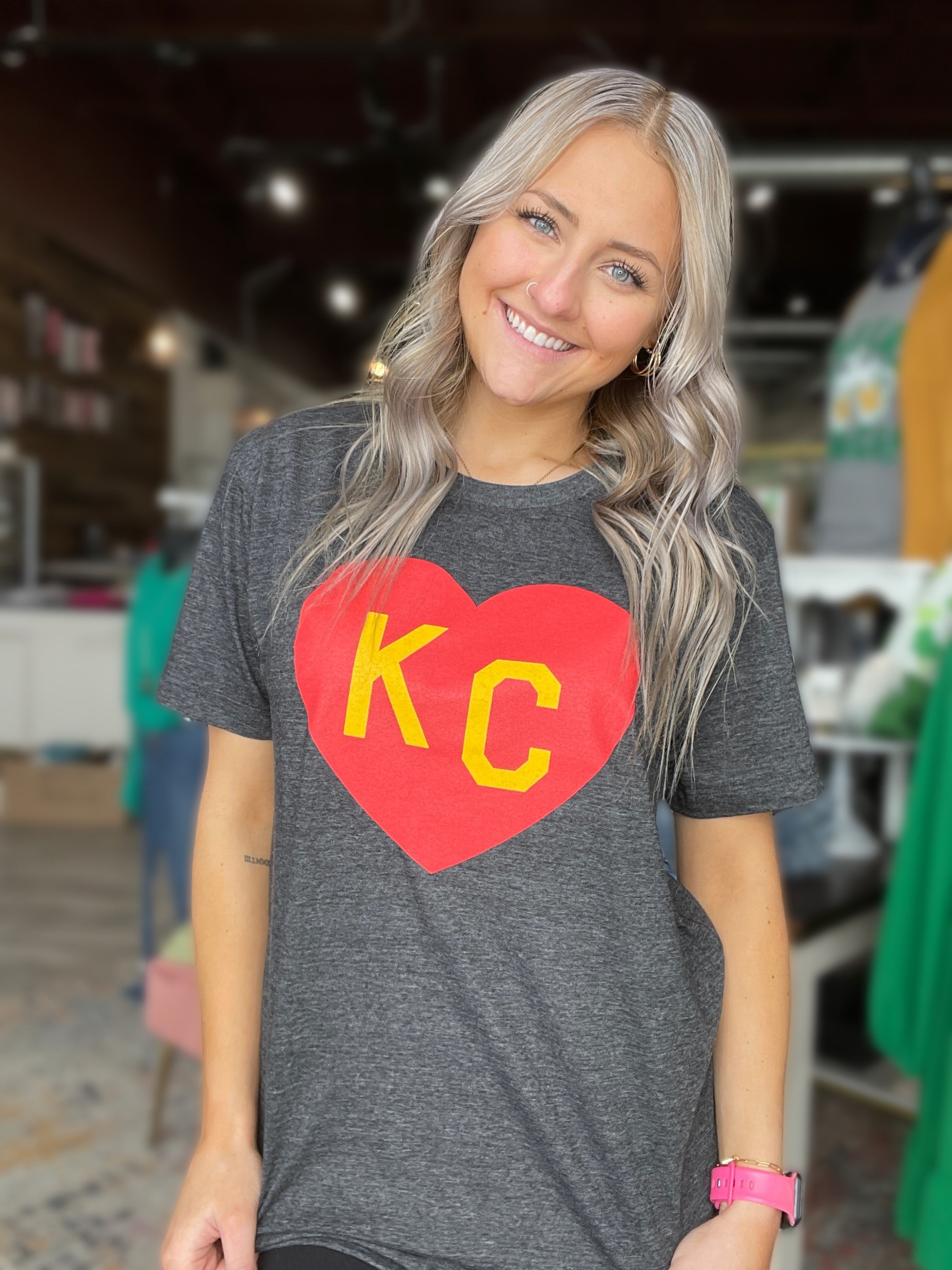 Charlie Hustle Kansas City Heart Tie Dye T-Shirt - Red - S (Small)