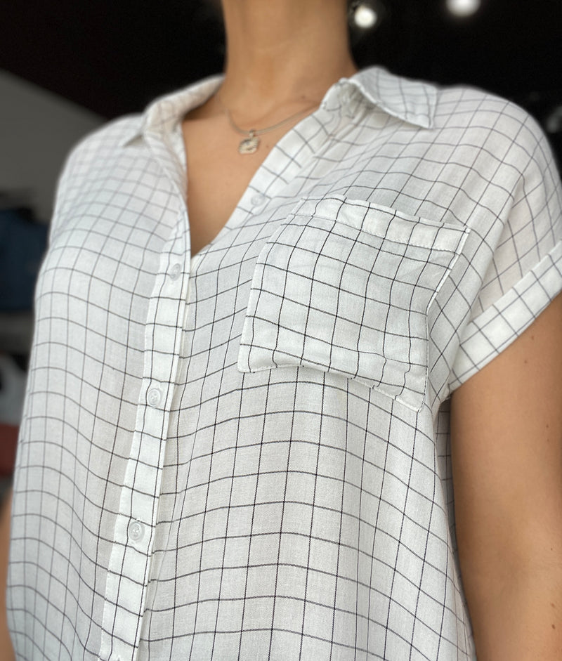 Eva Short Sleeve Plaid Shirt