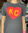 Black & Red KC Heart Vintage Tee by Charlie Hustle