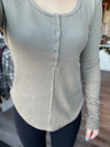 Scoop Neck Henley Top