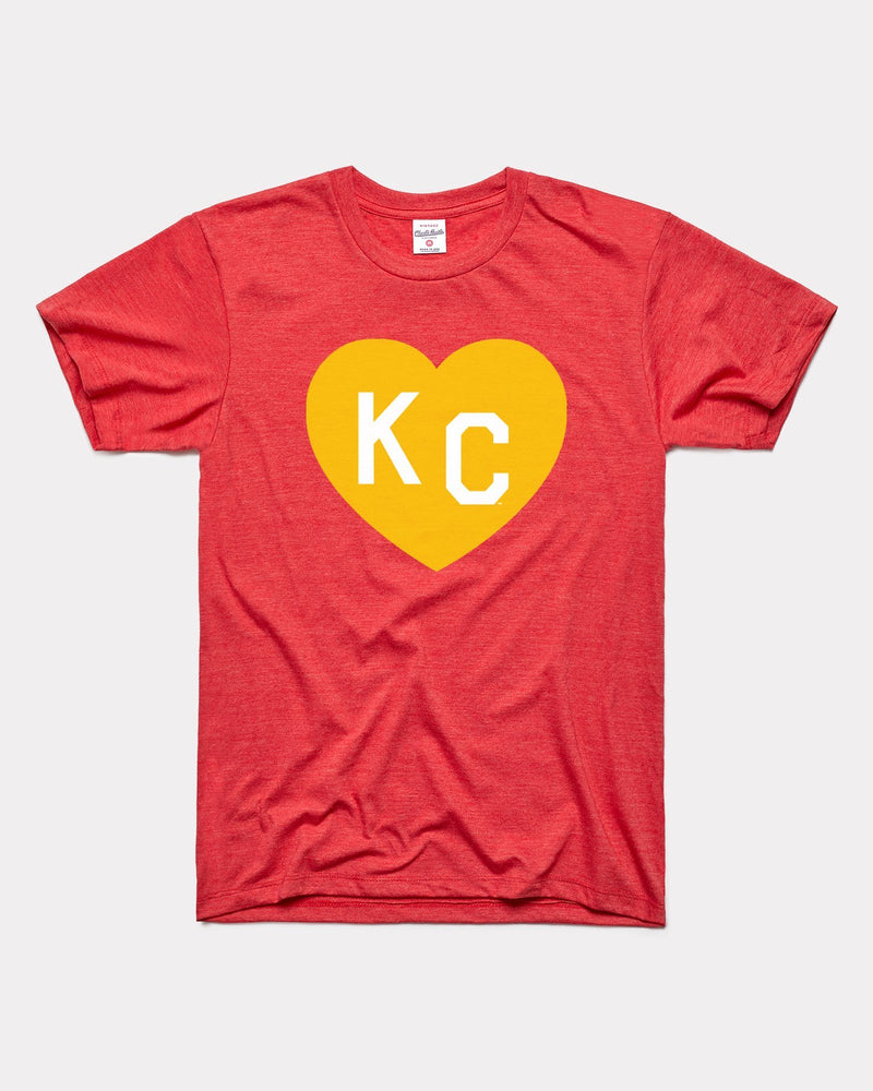 Red & Gold KC Heart Graphic Tee by Charlie Hustle
